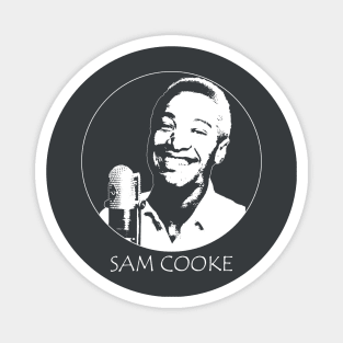 Sam Cooke black and white Magnet